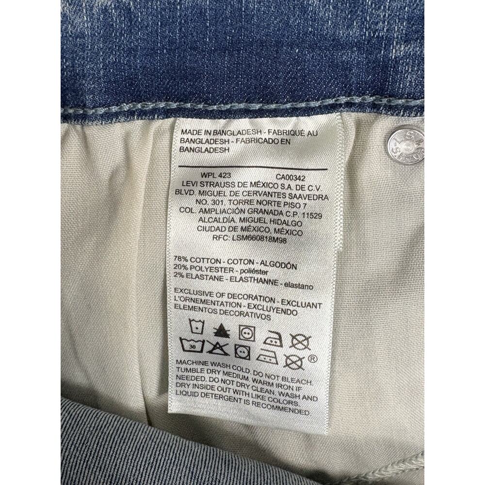 Levi Strauss Jeans Womens 24/w37 43x25 Blue Distressed Casual Cowgirl City - Picture 10 of 11